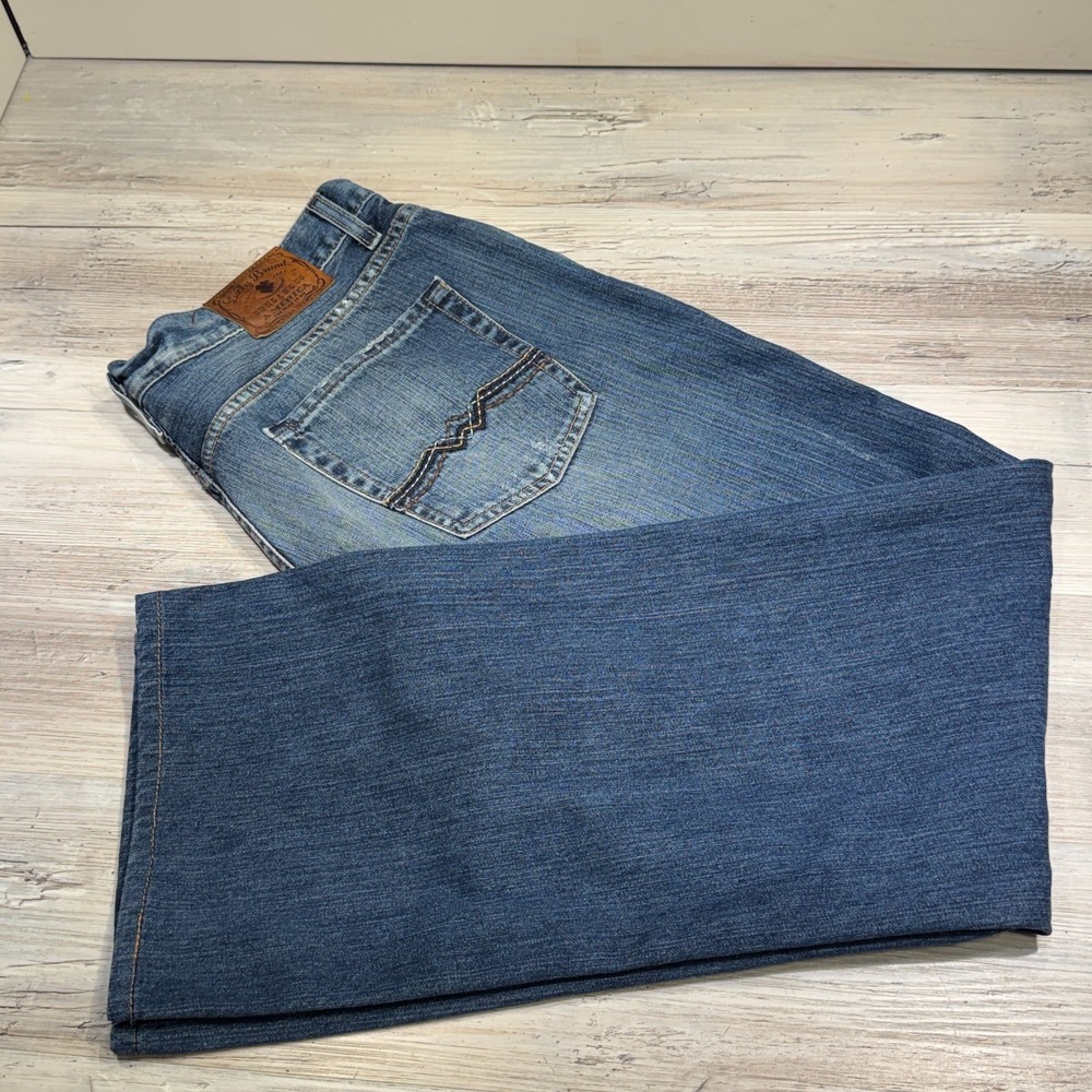 Lucky Brand 181‎ Jeans Mens Sz 36 (35x30.5) Wiskering Med Wash Straight Leg